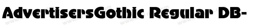 AdvertisersGothic Regular DB字体转换